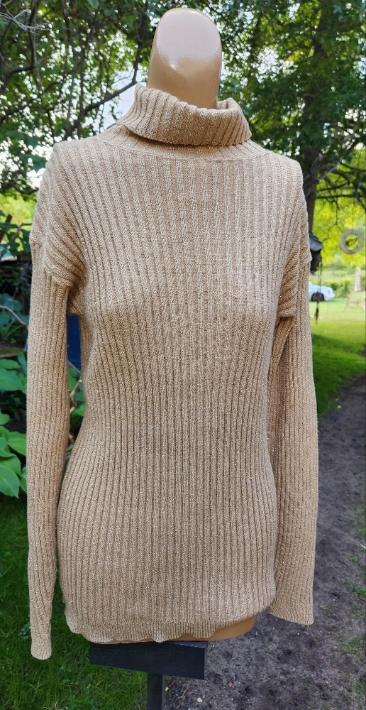 Vintage gold metallic sweater